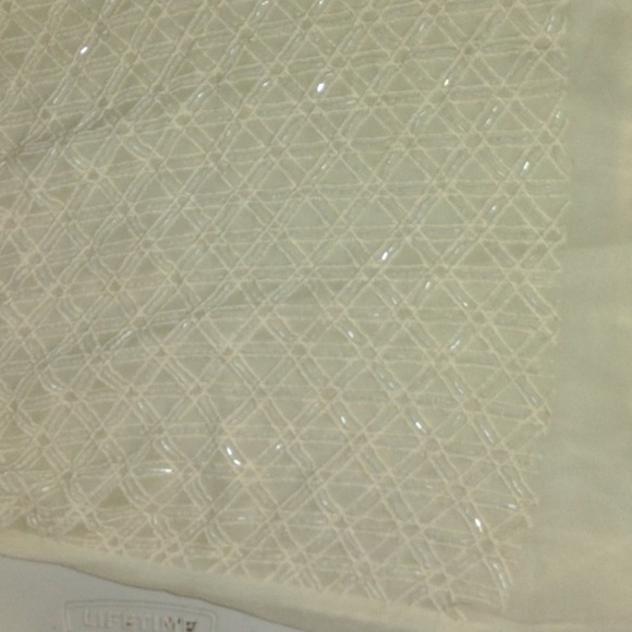 Lucky Brand sheer beaded white sleeveless size small shirt - Picture 8 of 9